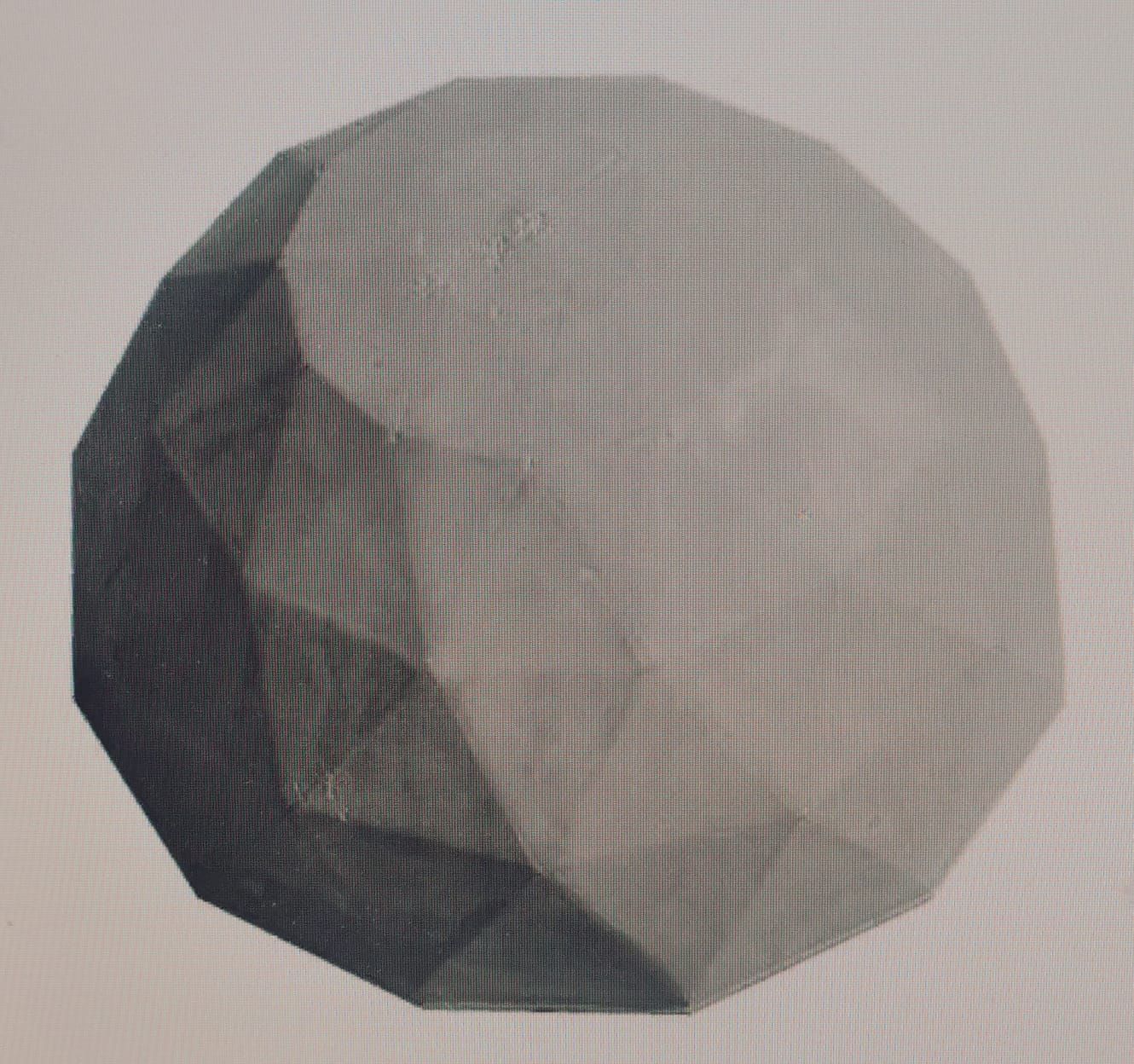 Полусфера бетонная “Алмаз” (500*500*250) серая 76 кг