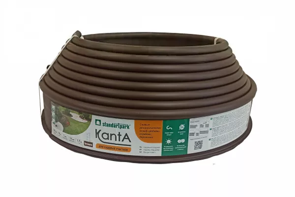 Садовый бордюр "Канта" (модернизированный Кантри) коричневый   Арт.82552-К, фото №1
